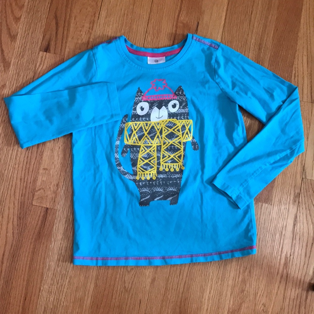 NWOT Hanna Andersson Girls Longsleeve Cat Top
